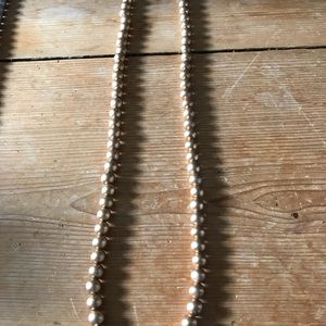 Gold wooden Bead necklace